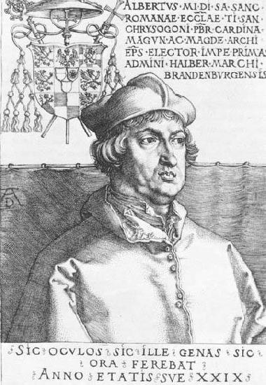 Albrecht Durer Cardinal Albrecht of Brandenburg oil painting picture